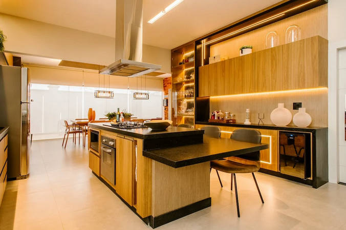 wooden cabinets